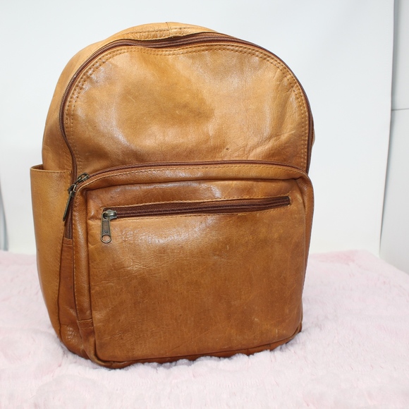 Boulder Ridge Handbags - Vintage Boulder Ridge Brown Leather Backpack Bag